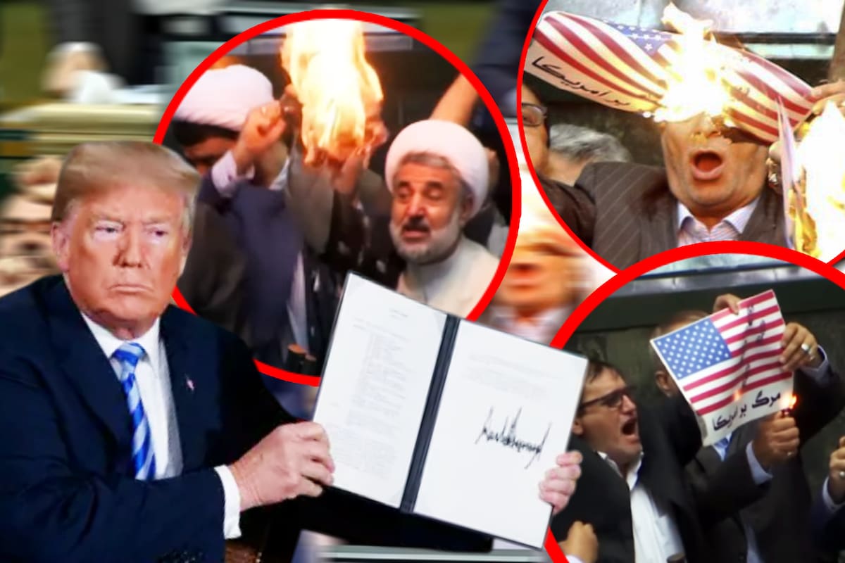 Comparten VIDEO de parlamentarios iraníes quemando bandera de EEUU y coreando “Muerte a América”; revelan que en realidad sucedió hace 7 años