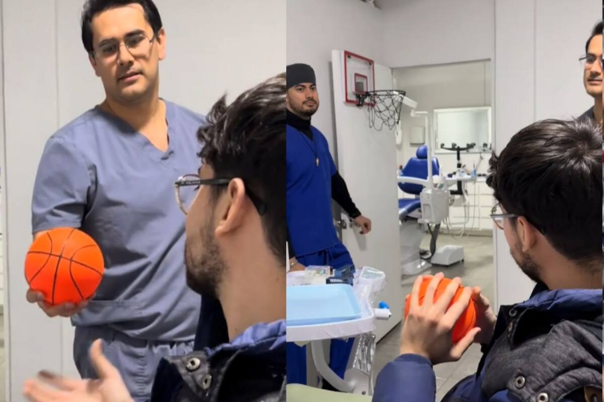 “¿Sabes jugar basket?”: Dentista reta a paciente a encestar un balón por un tratamiento gratuito