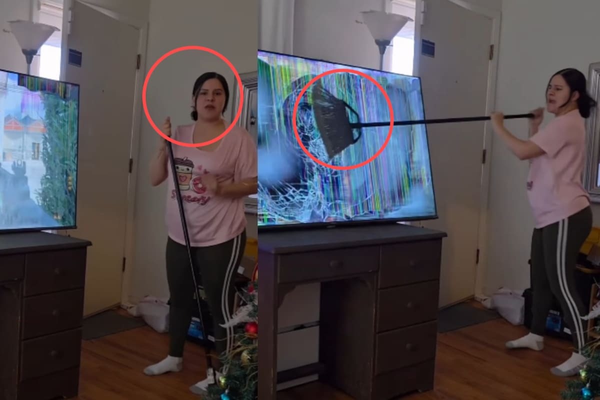 “Rompió la televisión con la escoba delante de él.”: mujer llega a su límite porque su marido juega videojuegos todo el día y no ayuda con las labores del hogar