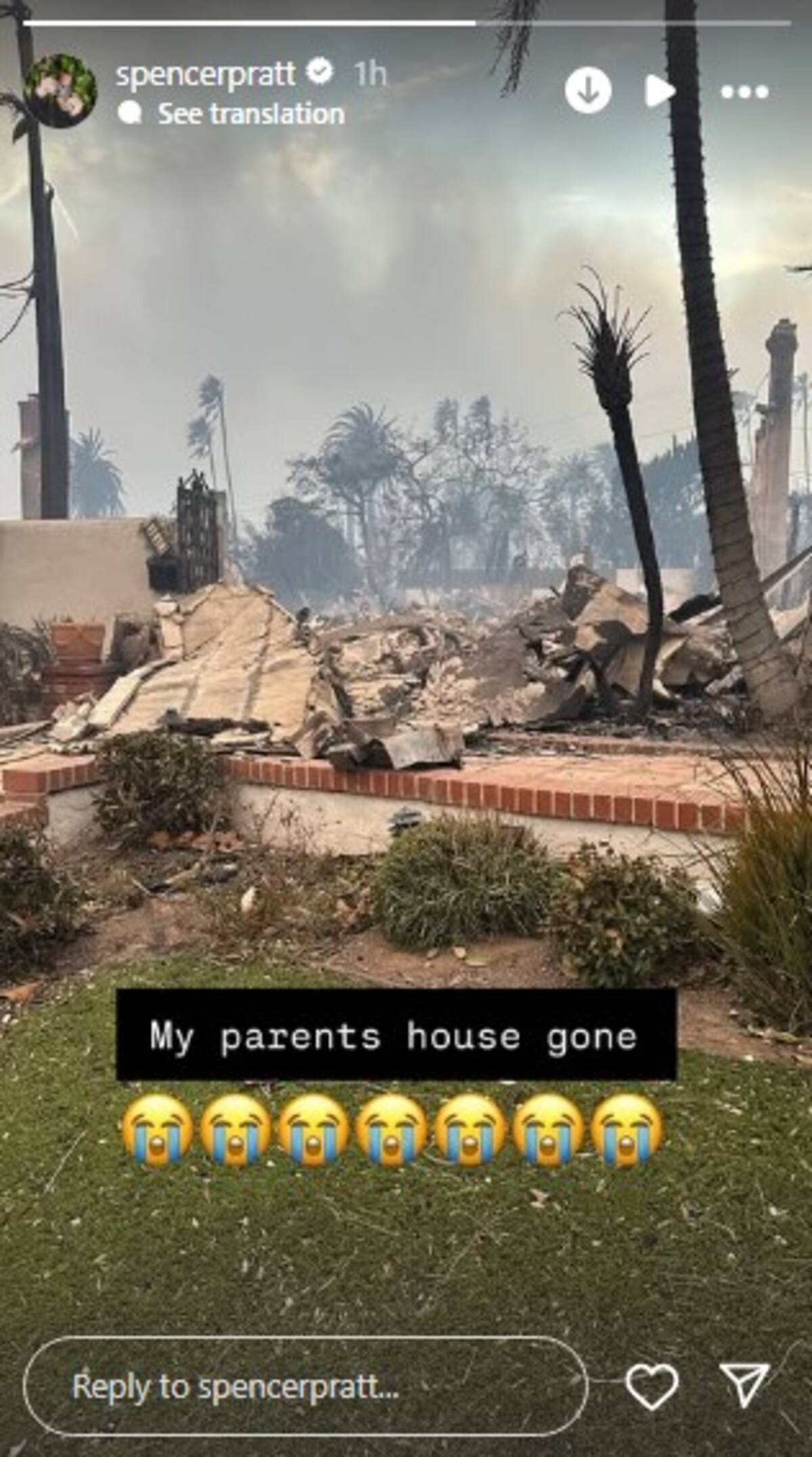 Spencer Pratt compartió que sus padres perdieron su casa / Instagram: @spencerpratt