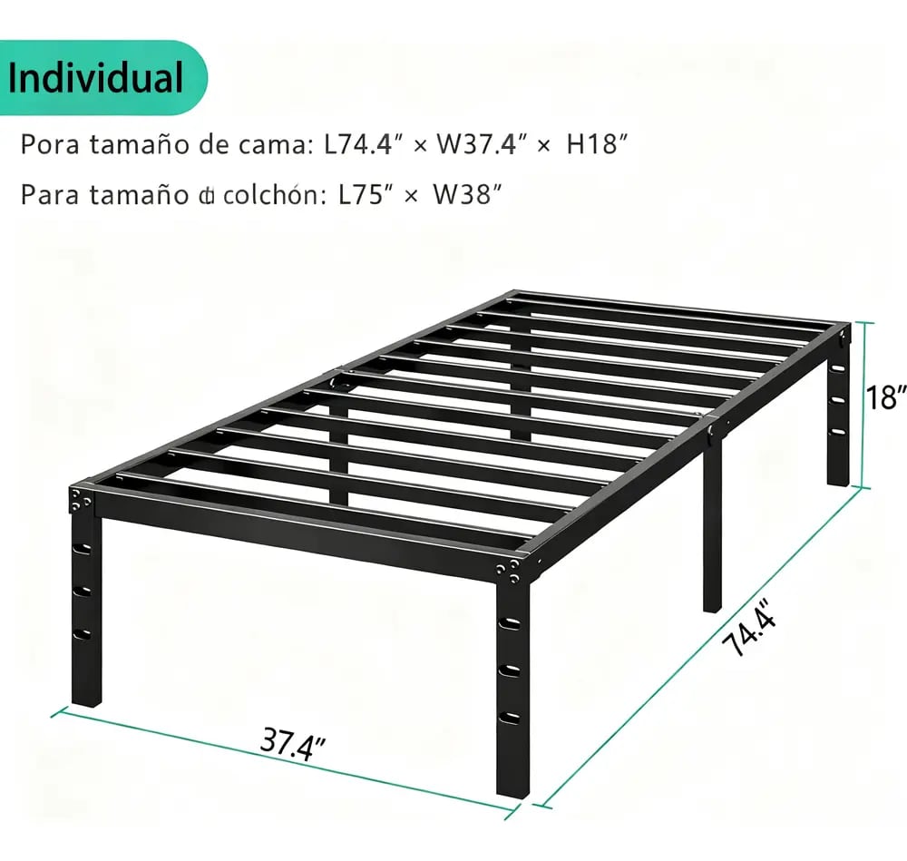 Somier individual plegable de la marca Resee | Mercado Libre