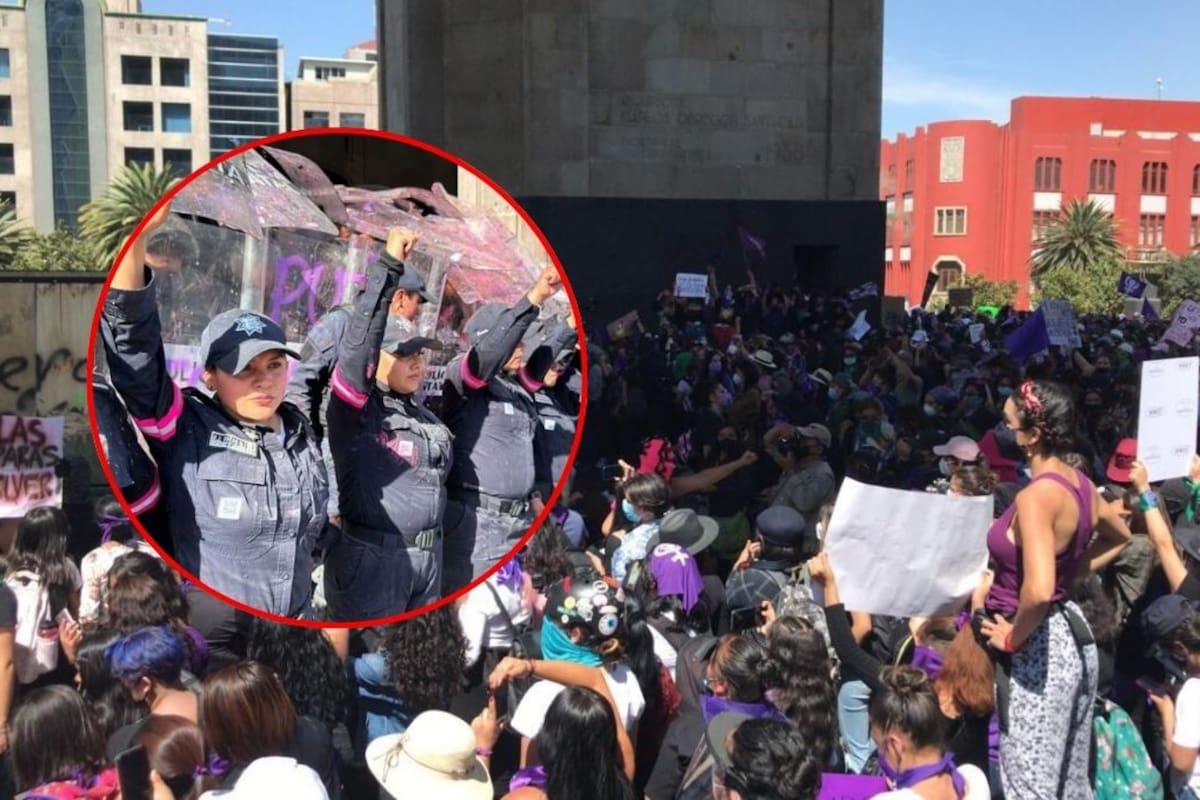 Operativo con 600 mujeres policías acompañará la marcha del 25N hacia el Zócalo capitalino