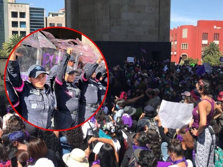 Operativo con 600 mujeres policías acompañará la marcha del 25N hacia el Zócalo capitalino