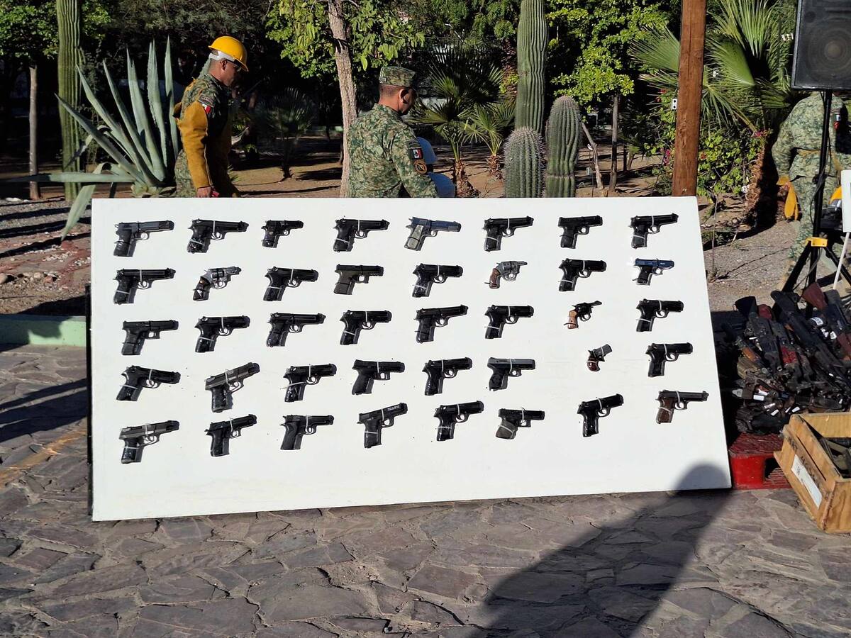 Destrucción de armamento en Sonora