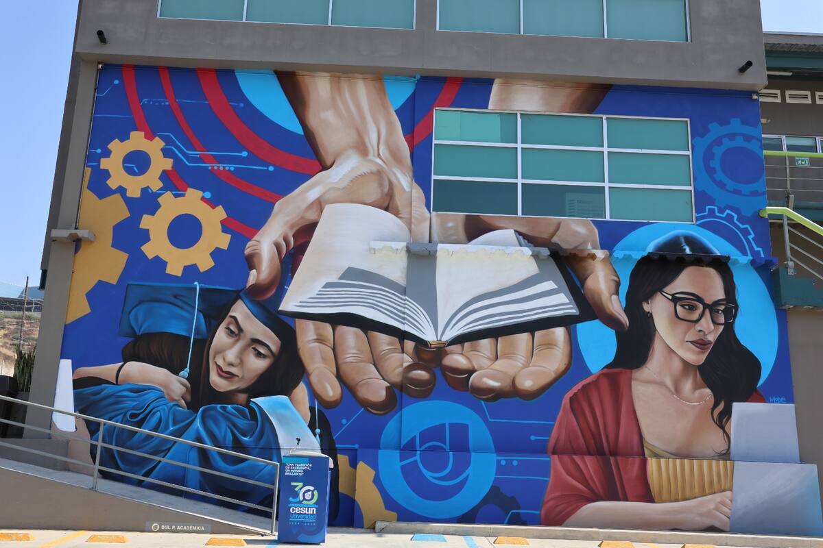 Pintor ‘Mode’ inaugura mural en Cesun Universidad