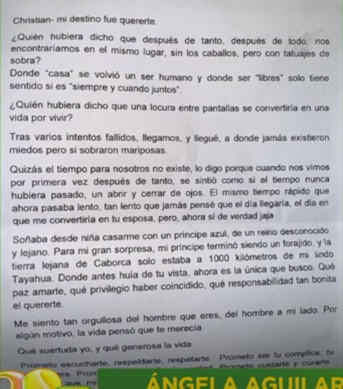 Filtran discurso de Ángela Aguilar en su boda con Christian Nodal / Captura de Youtube: @Ventaneando