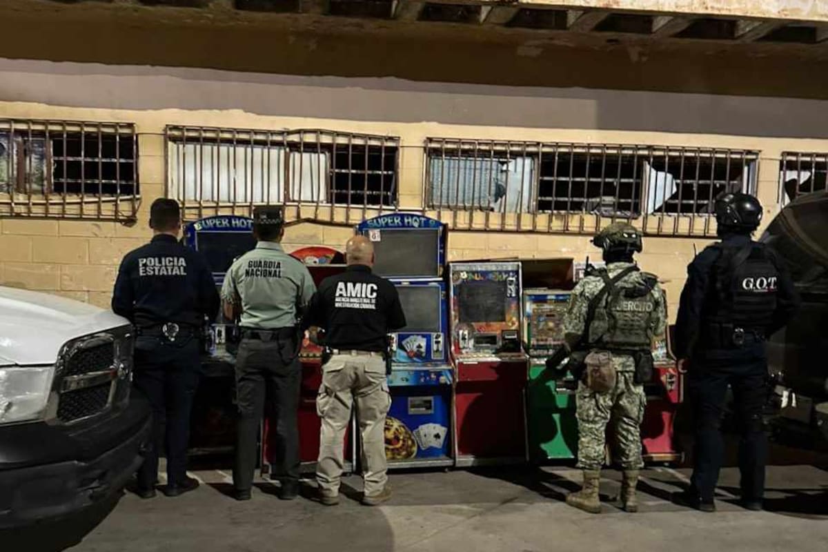 Decomisan más de 100 maquinas tragamonedas en Nogales