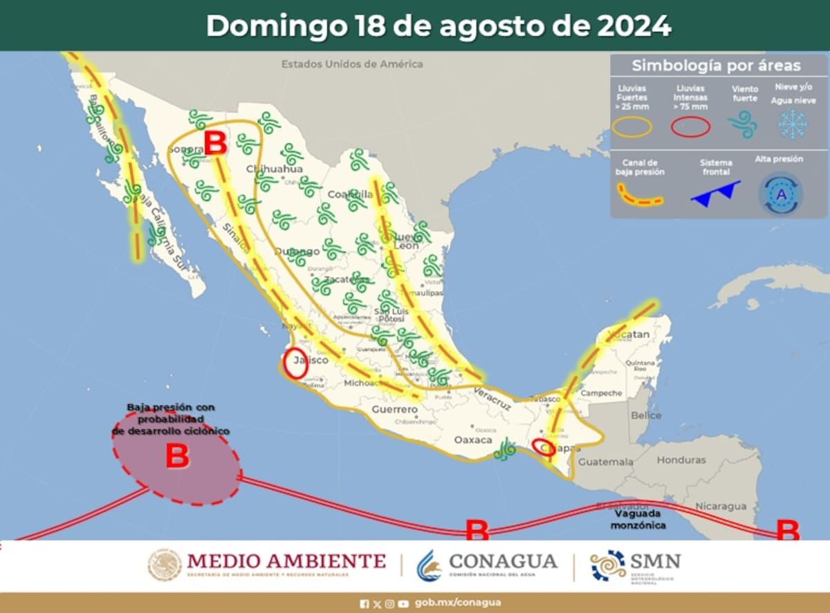 Crédito: SMN/Conagua