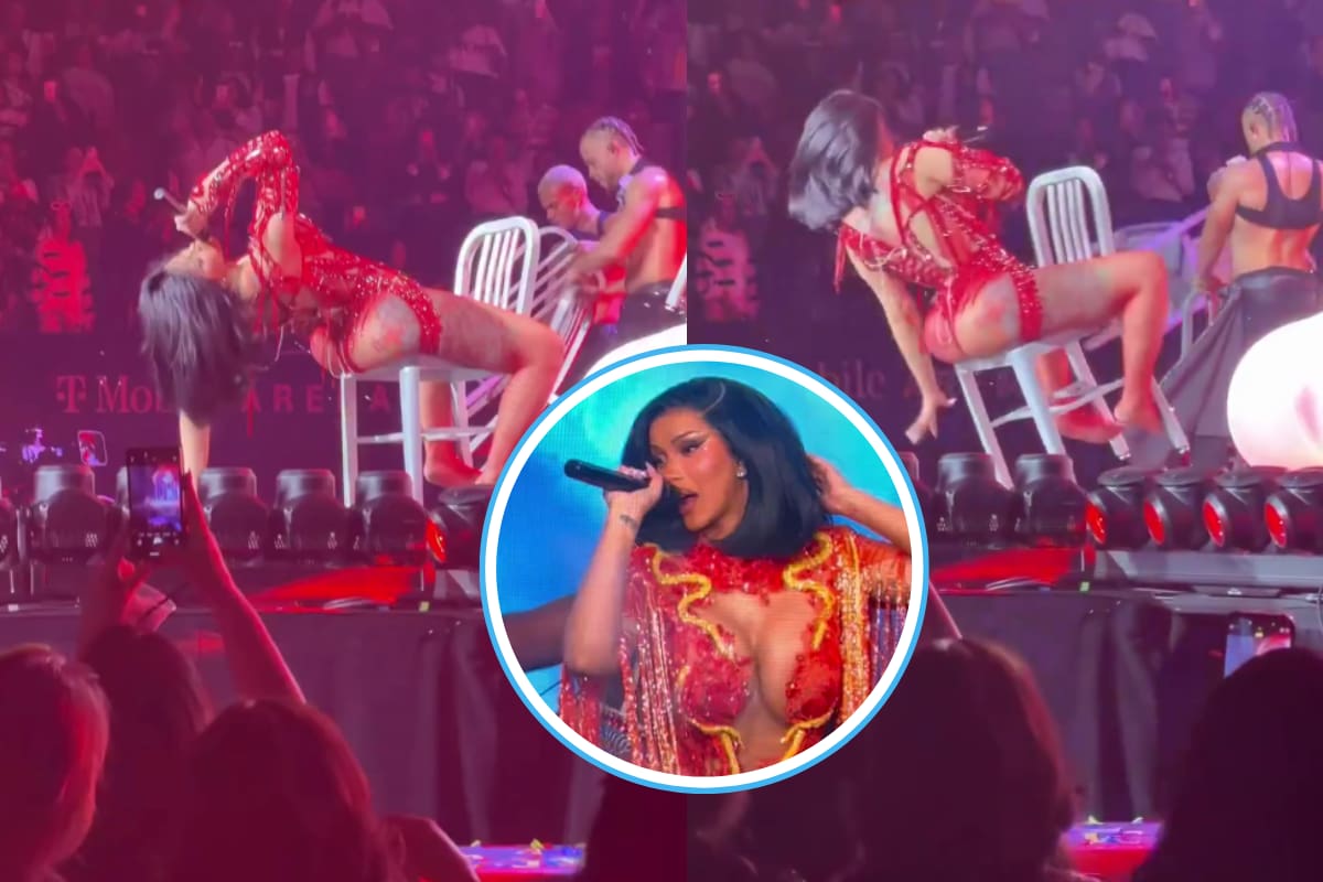 Cardi B se vuelve a caer en pleno concierto en Las Vegas: así fue el momento viral (VIDEO)