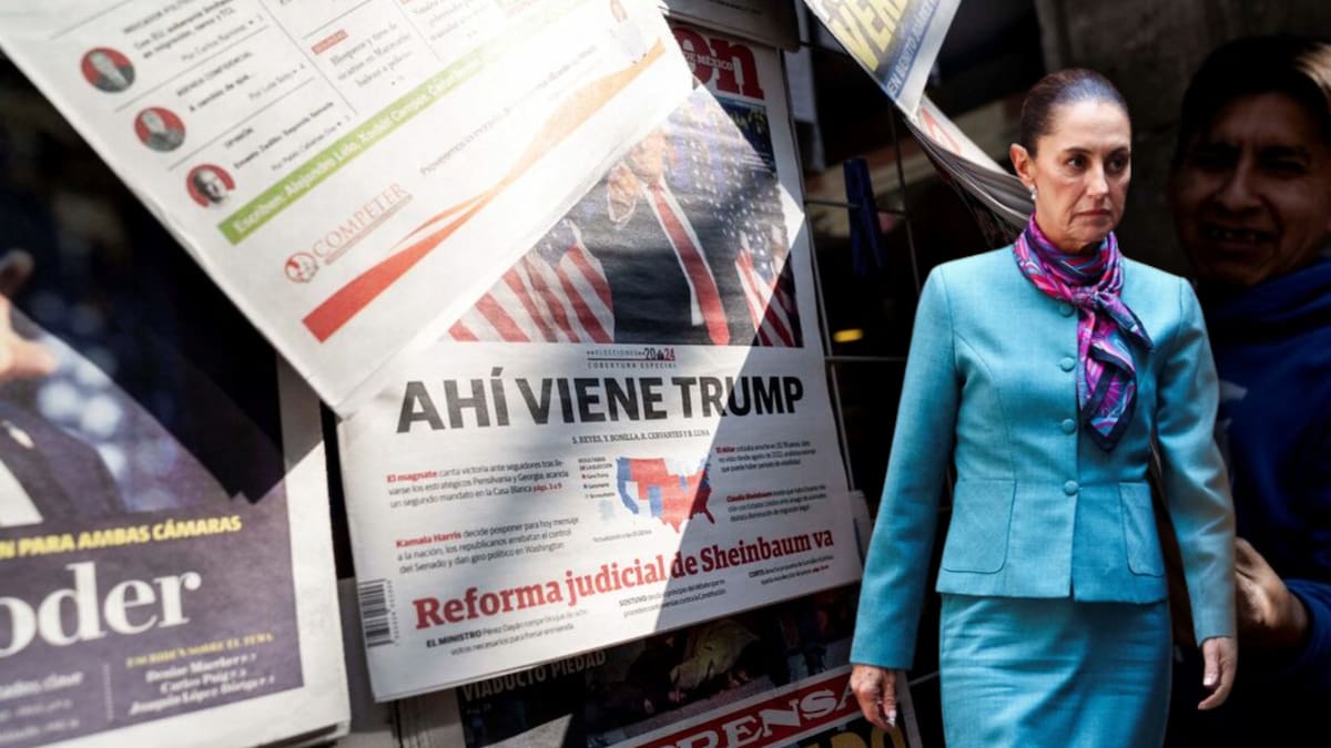 Donald Trump republica mensaje criticando a Claudia Sheinbaum por decir que México no permitirá la entrada del ejército de Estados Unidos y enfatiza que el apoyo de EE. UU. debe enfocarse en frenar el tráfico de armas