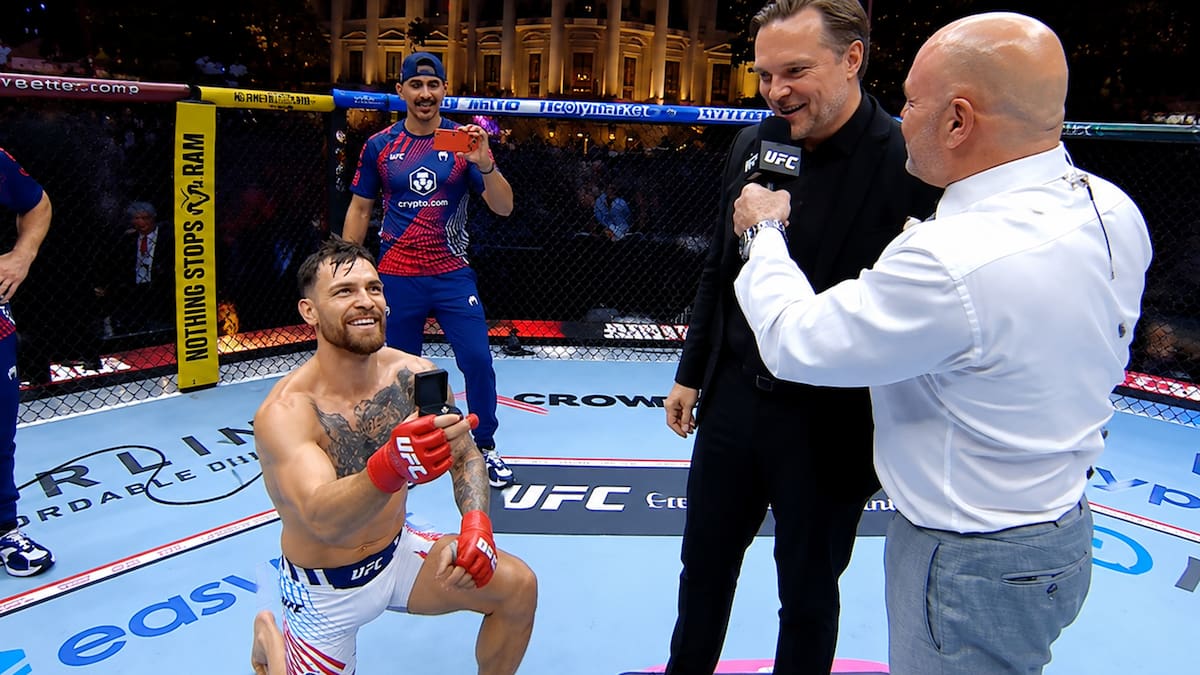 Mauricio Ruffy hace propuesta de matrimonio en la Casa Blanca tras noquear a Michael Chandler en la UFC Freedom 250