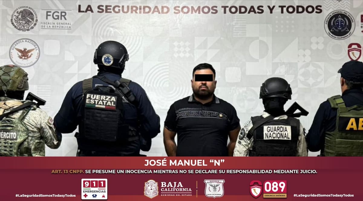 Otro detenido, identificado como José Manuel “N”, fue sorprendido con 20 envoltorios de metanfetamina l Foto: Cortesía