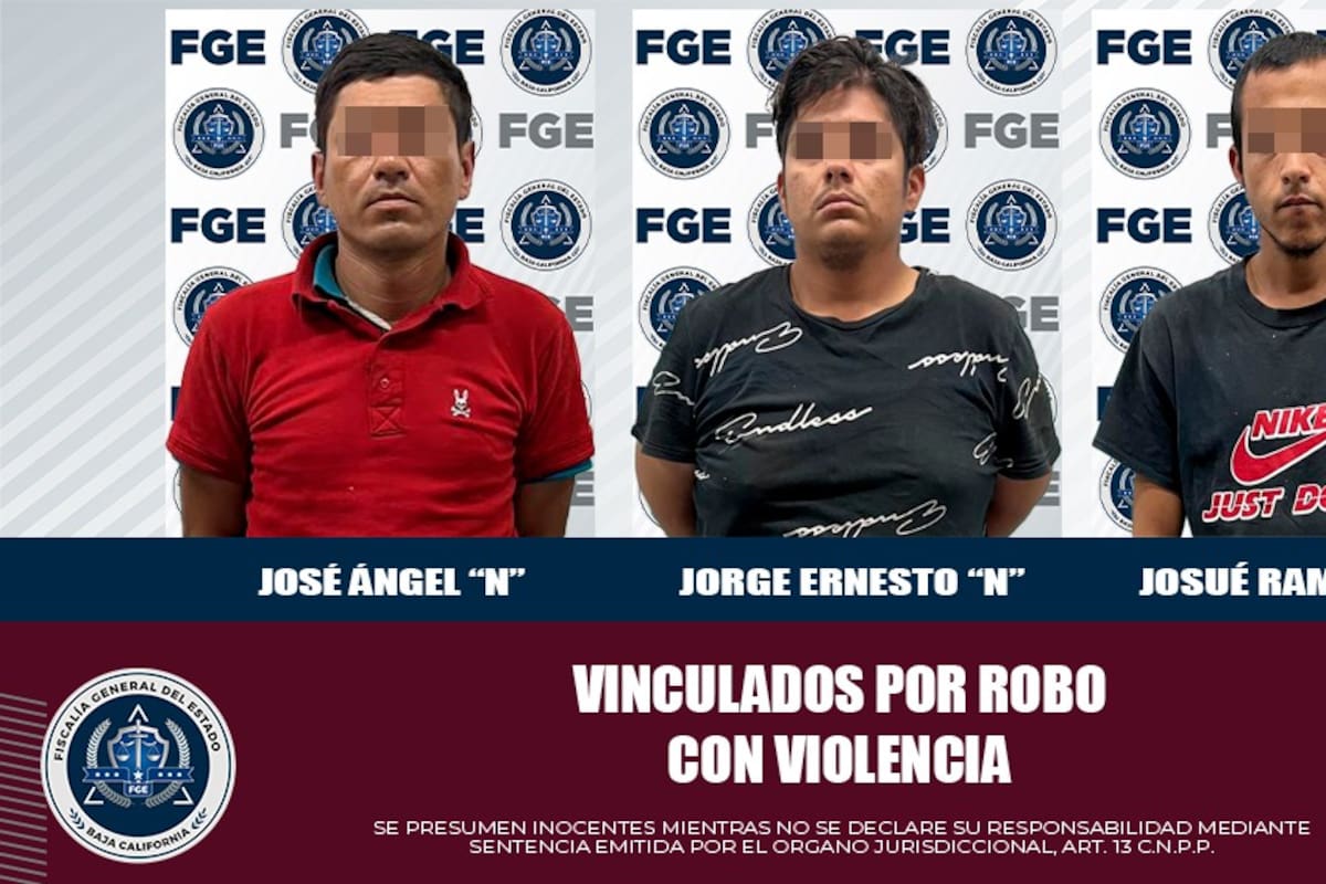 Van a prisión preventiva tres sujetos por asalto armado a taquería en Villas d