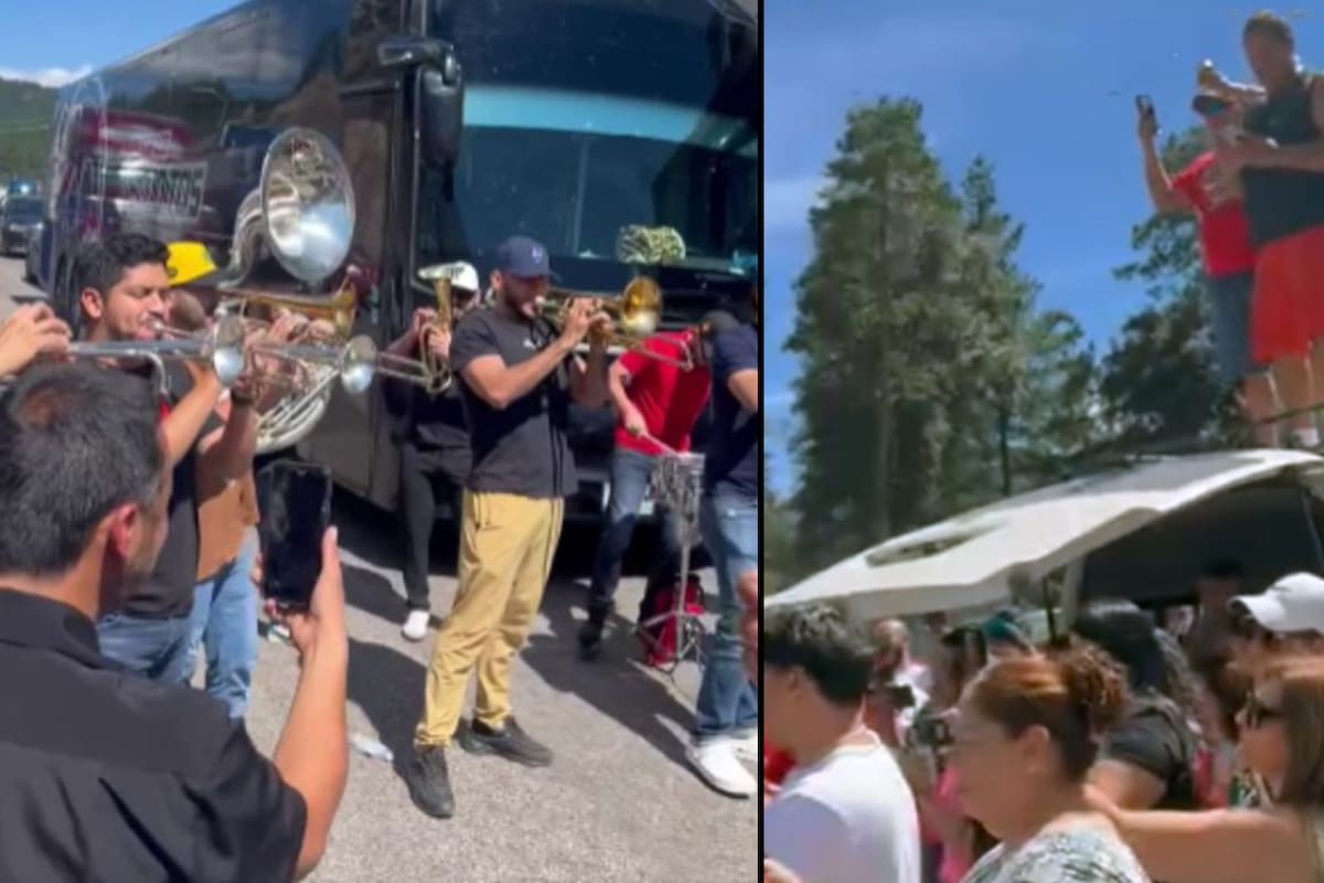 Banda Los Recoditos da concierto improvisado para automovilistas varados por narcobloqueo en Sinaloa