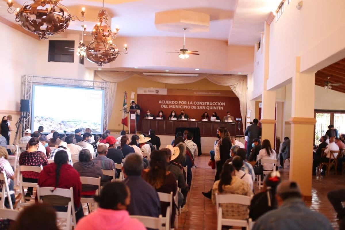 Avanza proceso de municipalización de San Quintín