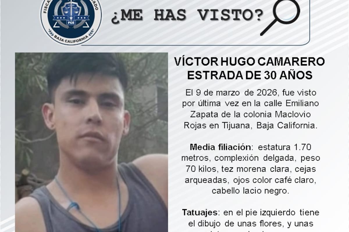 Se busca Víctor Hugo Camarero Estrada de 30 años