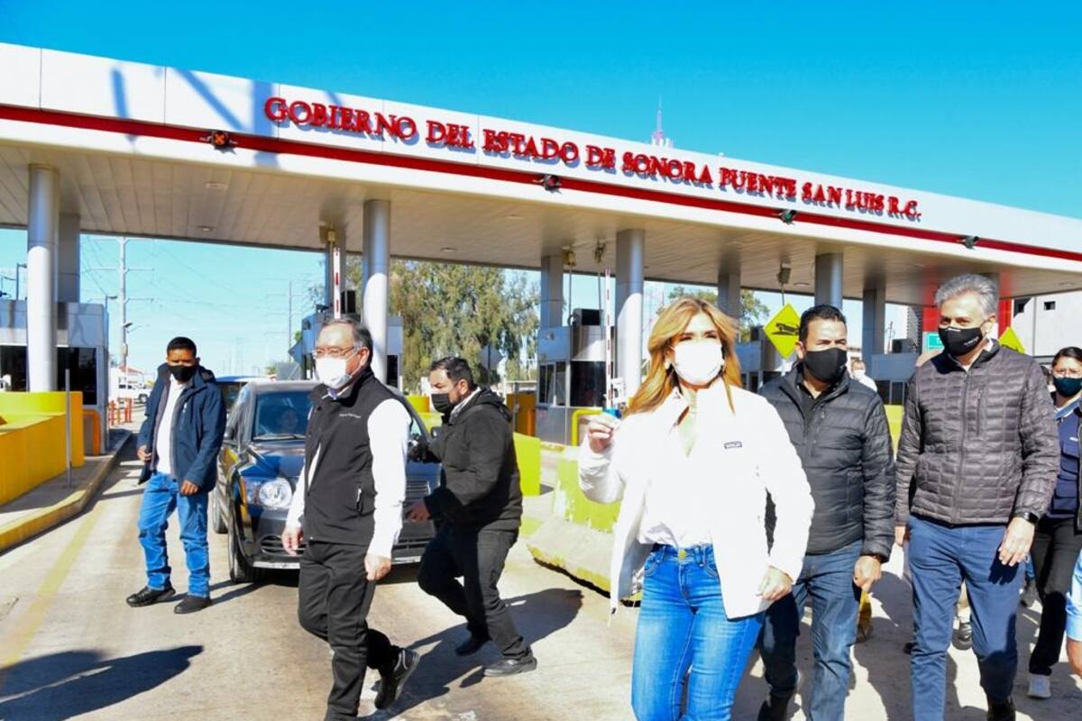 Entrega gobernadora modernización de caseta del puente del Río Colorado