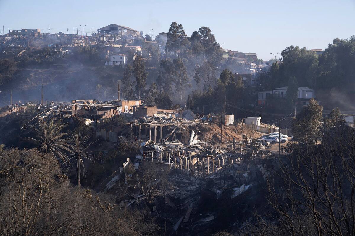 Incendio de Viña del Mar deja entre 200 a 500 casas destruidas