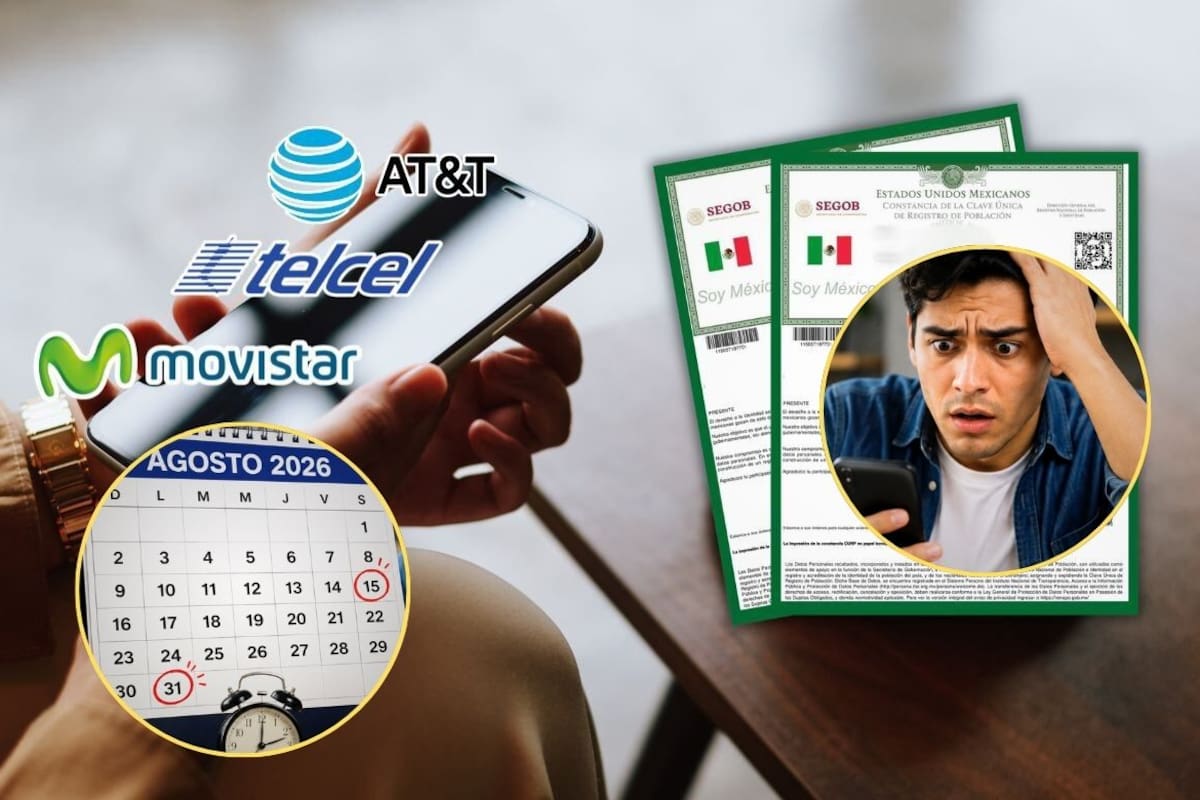 Faltan menos de dos semanas para que venza el primer plazo del registro de celulares con CURP; dos grupos de líneas serán suspendidas durante agosto