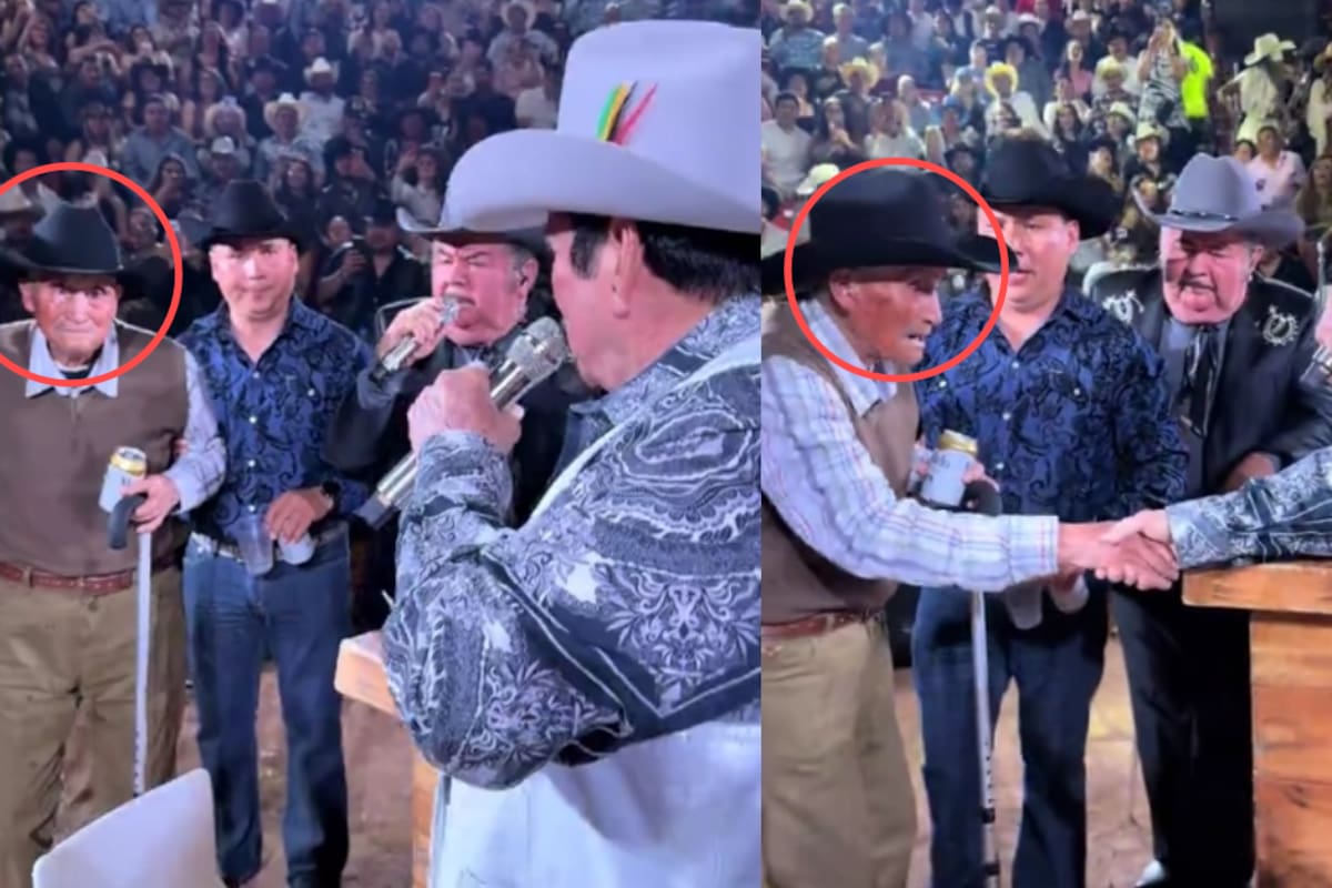 Hombre de 99 años se vuelve viral al celebrar su cumpleaños durante un concierto de Lalo Mora