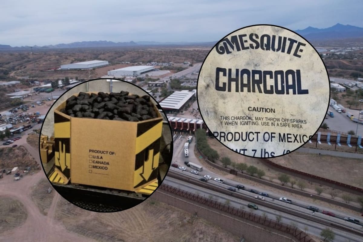 Decomisan cargamento de metanfetamina oculto en bolsas de carbón en garita de Nogales