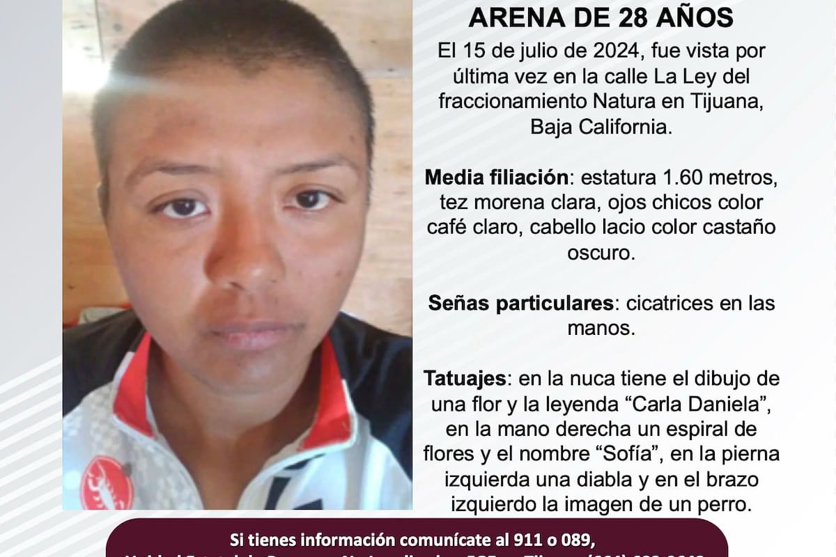 Se busca a Carla Antonia Reyes Arena de 28 años de edad