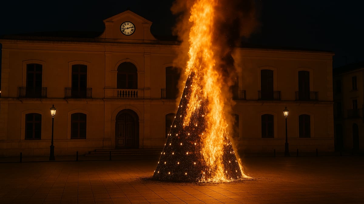 Pobladores queman el árbol de Navidad y toman el ayuntamiento en Morelos para exigir justicia tras el atropellamiento de un menor y un adulto por una patrulla municipal