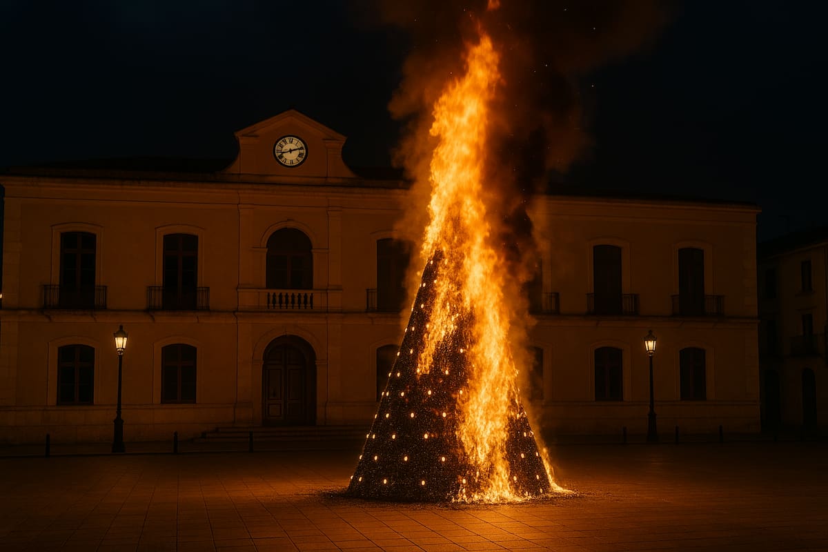 Pobladores queman el árbol de Navidad y toman el ayuntamiento en Morelos para exigir justicia tras el atropellamiento de un menor y un adulto por una patrulla municipal