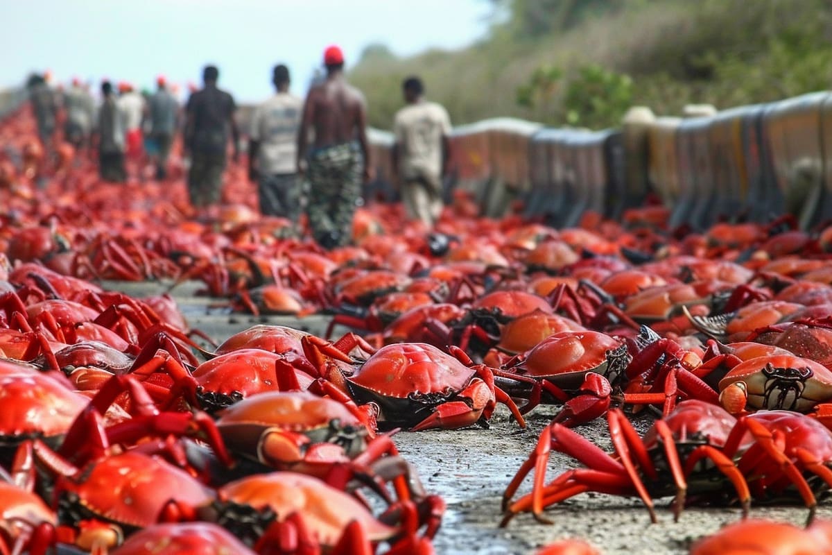 Australia se enfrenta al curioso fenómeno de los cangrejos rojos: ¿Por qué no son comestibles?