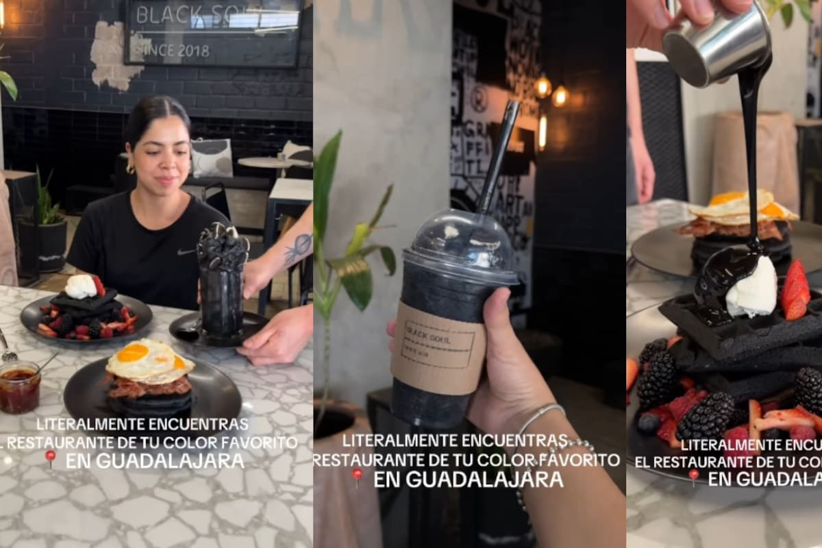 “Incluso el pan y el jarabe de maple”: cafetería se vuelve viral por ofrecer todo en color negro