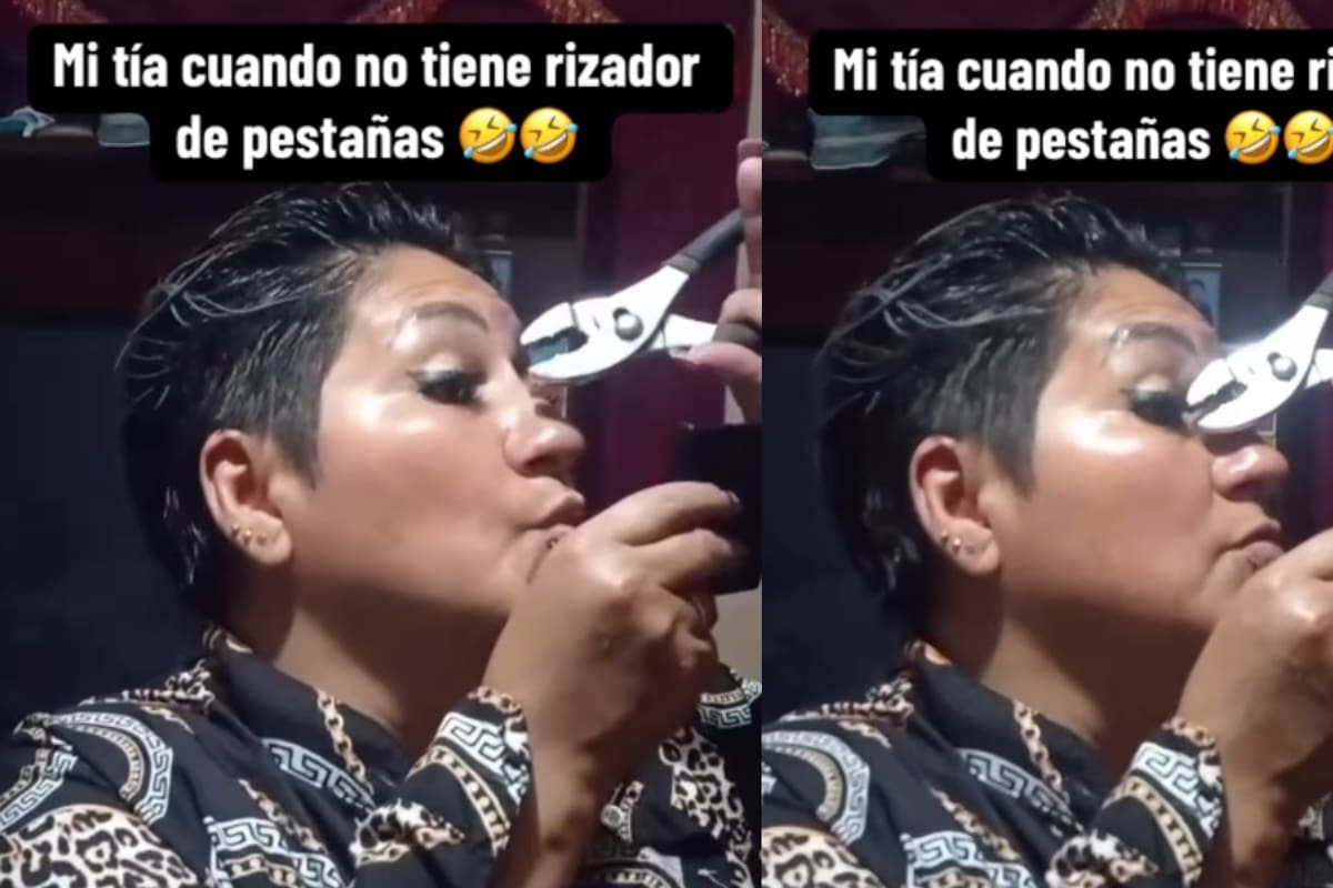 “Antes muerta que sencilla”: mujer se vuelve viral por enchinarse las pestañas con una pinza