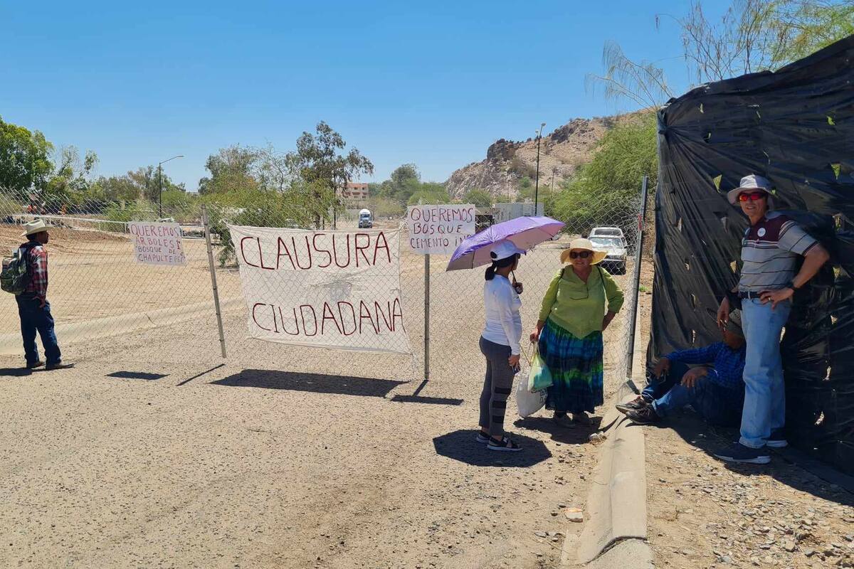 Colectivo Ciudadanía Activa bloquea trabajos de remodelación en parque La Sauceda