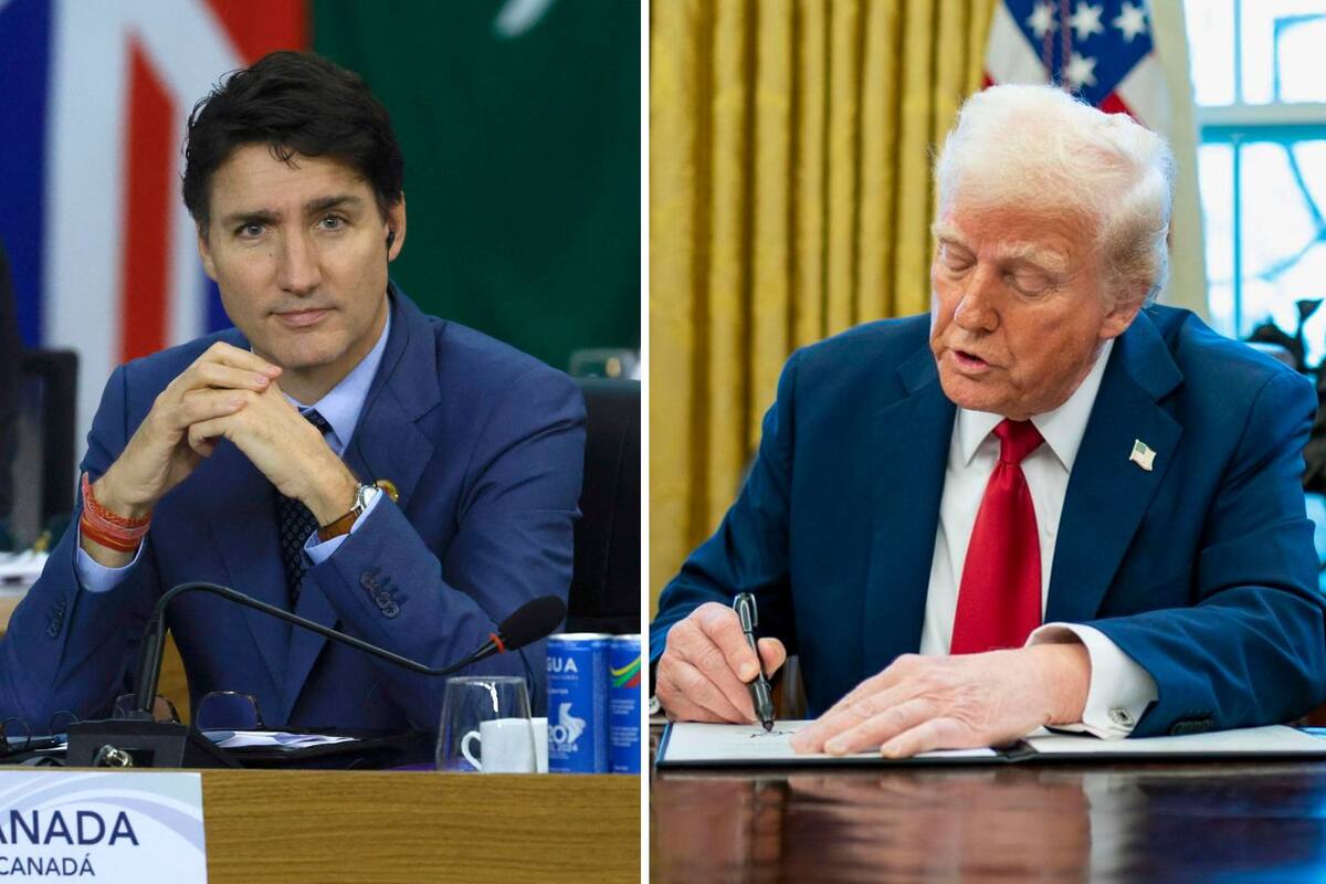 Donald Trump habló con Justin Trudeau vía telefónica tras imposición de aranceles del 25%; tendrán una segunda llamada por la tarde