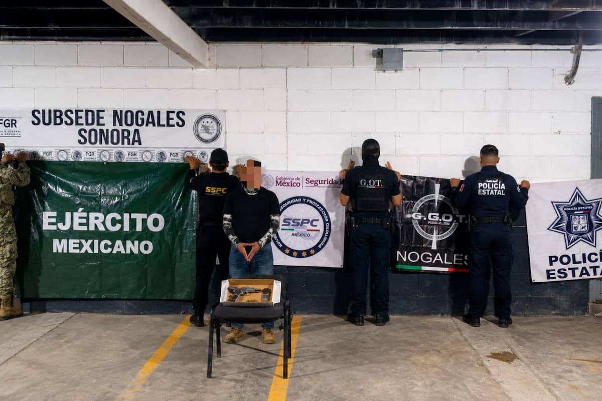 Capturan a hombre armado durante operativo coordinado en Nogales