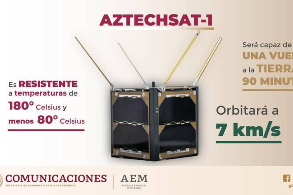 Nanosatélite mexicano AztechSat-1 será lanzado desde la Estación Espacial Internacional