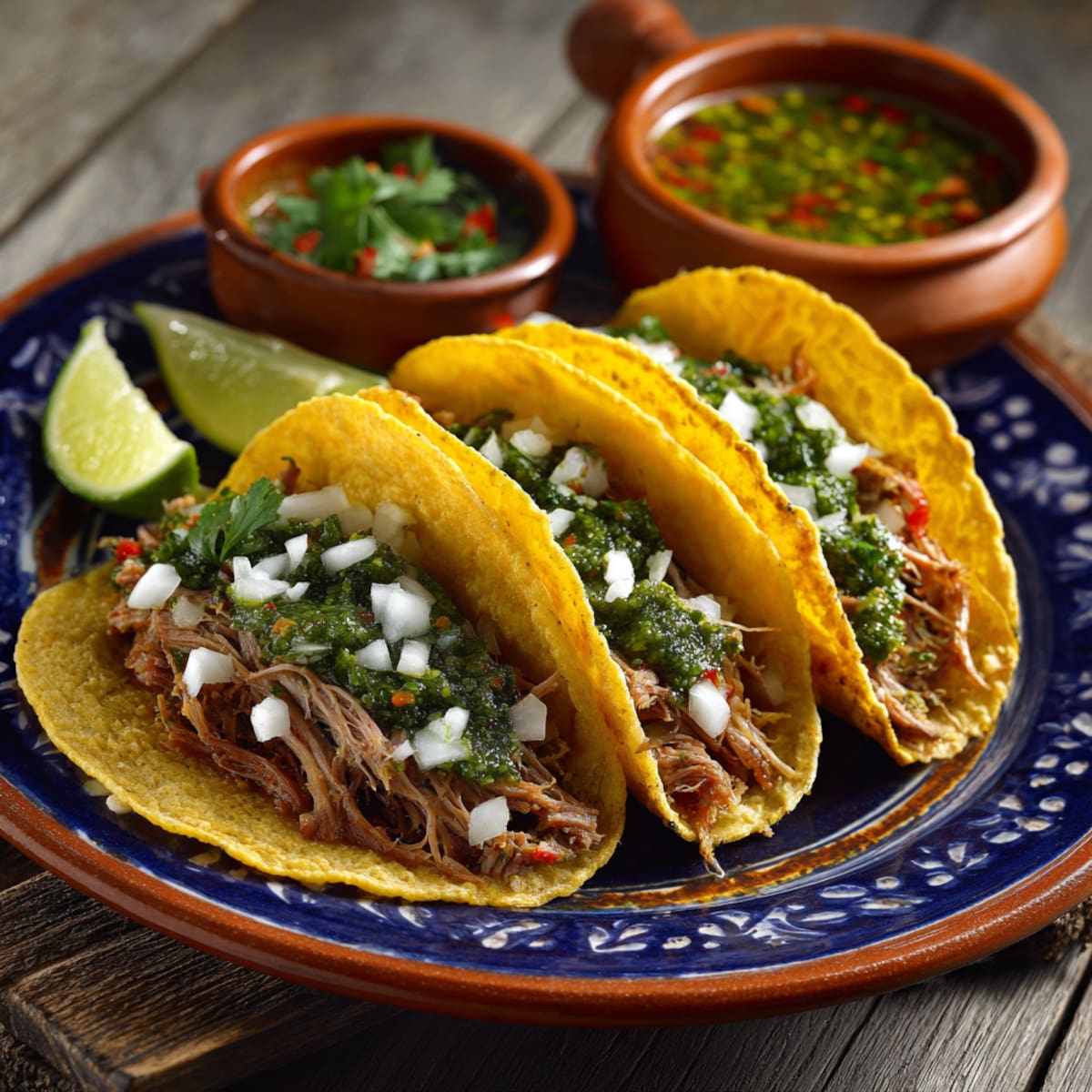 Tacos de atún con claras y salsa verde | Foto: IA