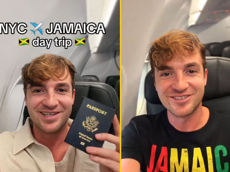 Hombre se vuelve viral tras viajar de Nueva York a Jamaica y regresar en menos de un día; explica tiempos, costos reales y qué considerar antes de intentar un itinerario exprés similar