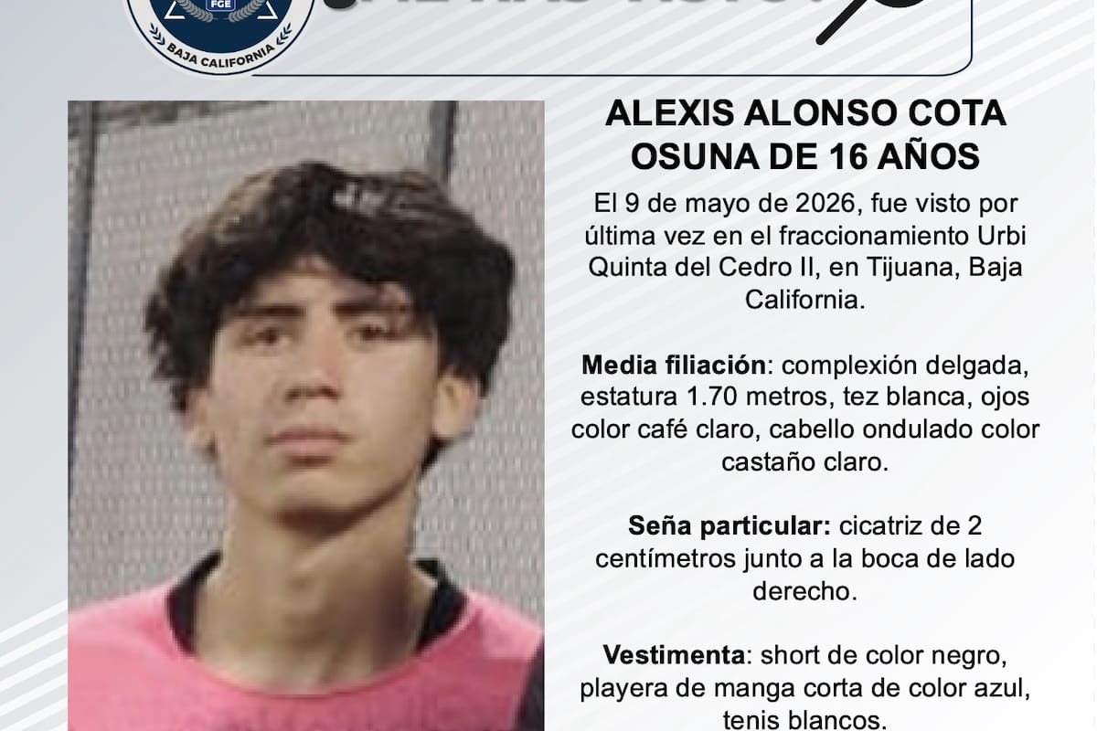 Se busca a Alexis Alonso Cota Osuna de 16 años