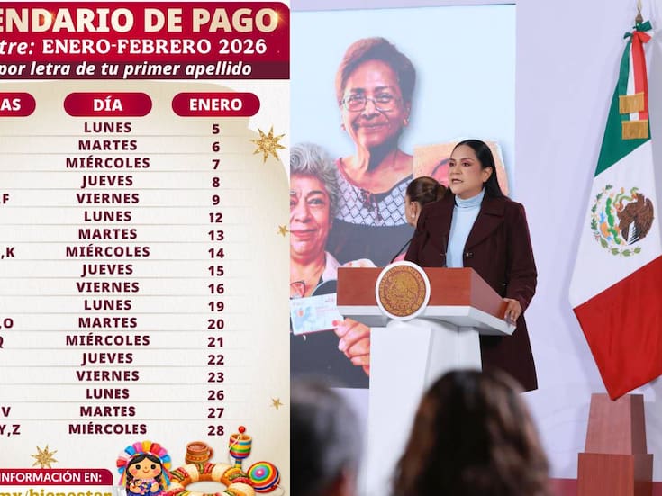 Pensión del Bienestar de Adultos Mayores: Así es el calendario de pagos de la semana del 12 al 16 de enero de 2026