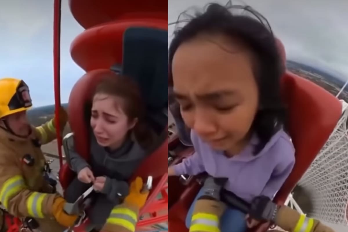 Estudiantes quedan atrapados en la montaña rusa Iron Shark en Texas; rescate duró casi cuatro horas (VIDEO)