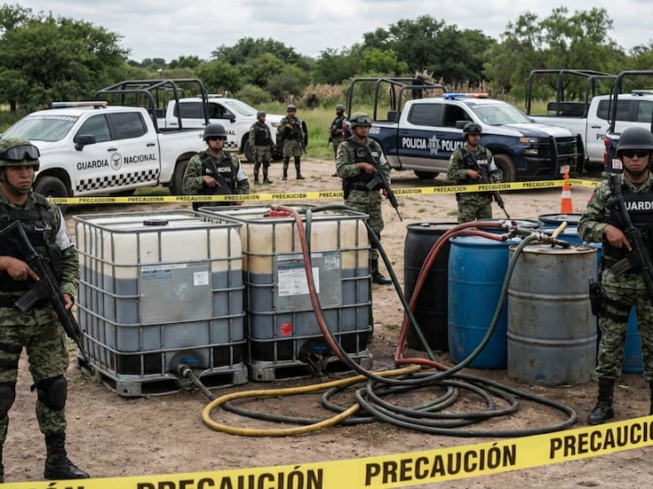 Golpe al huachicol: autoridades desmantelan centro de venta ilegal, aseguran miles de litros de combustible y refuerzan el combate al robo de hidrocarburos en México