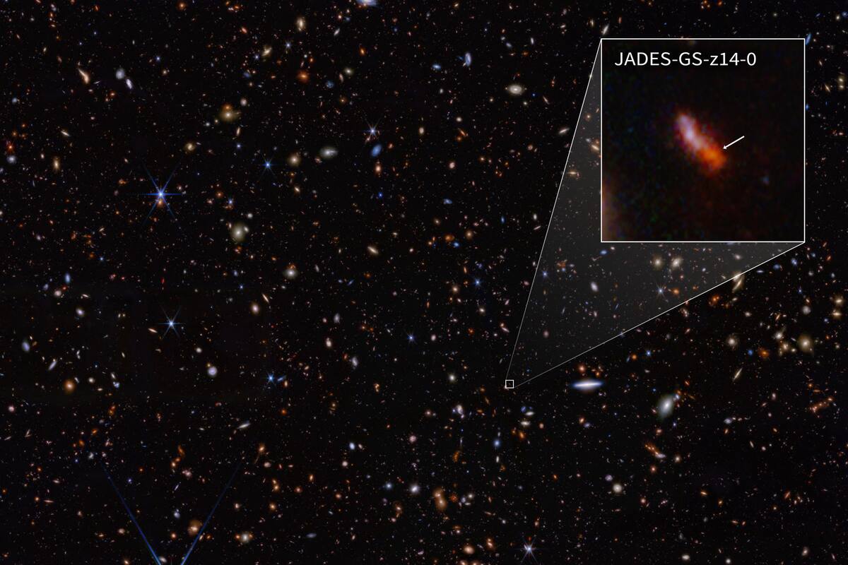 Telescopio James Webb observa la galaxia más antigua conocida