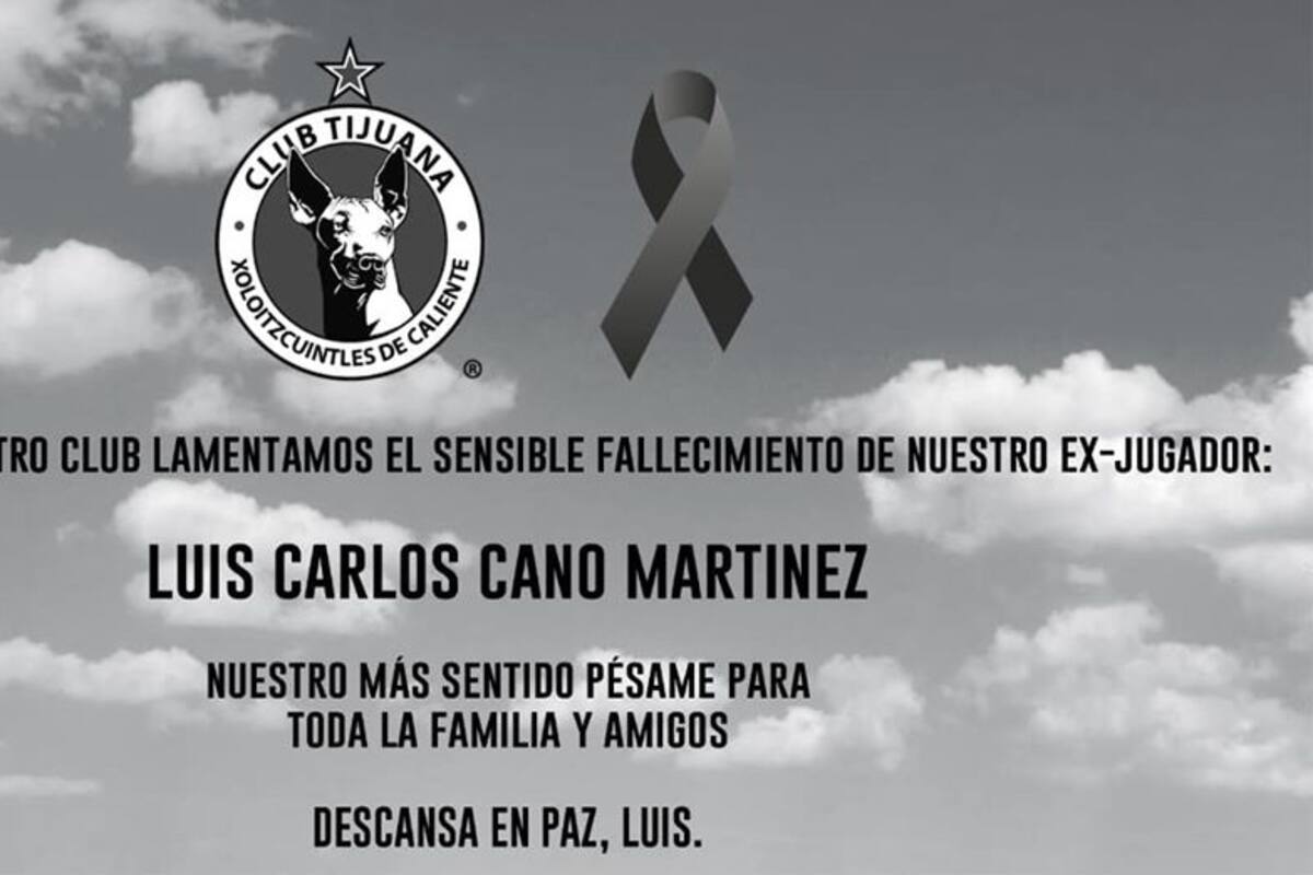 Xolos de Hermosillo manda sus condolencias tras la muerte de su jugador Luis Carlos Cano