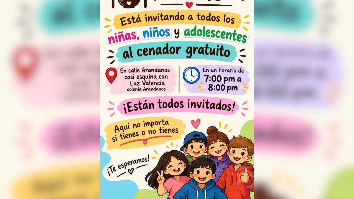Cenador Pancitas Llenas en Hermosillo pide donativos y voluntarios para alimentar a 40 niños de la colonia Arándanos