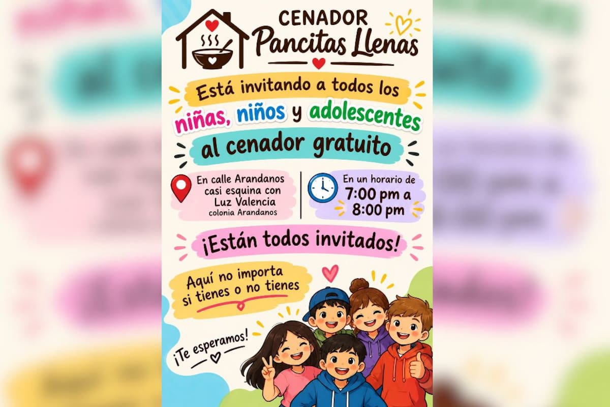 Cenador Pancitas Llenas en Hermosillo pide donativos y voluntarios para alimentar a 40 niños de la colonia Arándanos