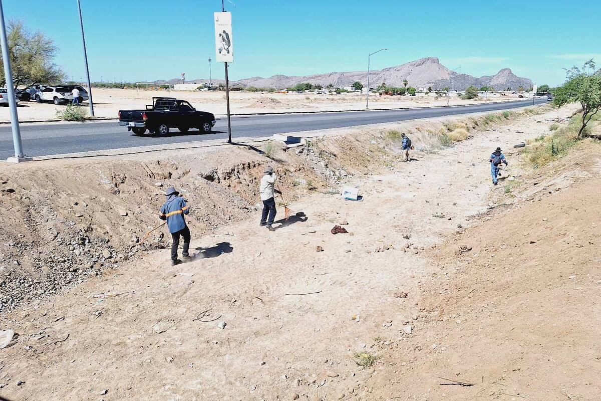 Supervisa Astiazarán limpieza en canales previo a temporada de lluvias en Hermosillo