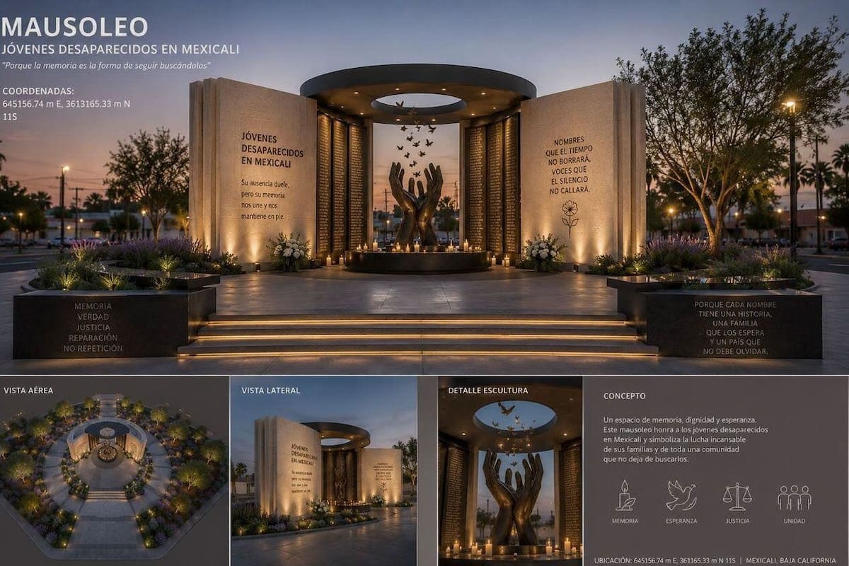 Propone Estado aportación inicial de 1 MDP para “Memorial a los Desaparecidos” en Mexicali