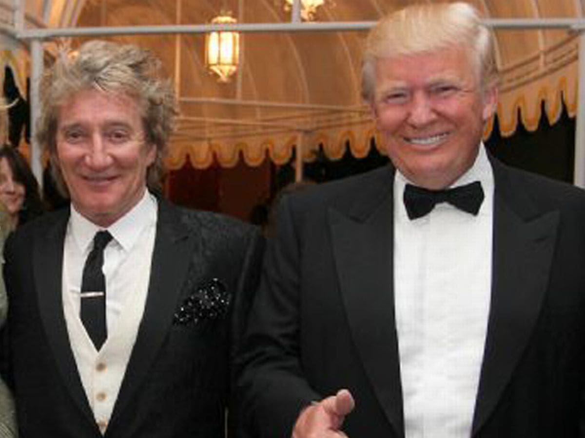 Posturas políticas separaron la amistad entre Rod Stewart y Donald Trump
