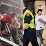 Violencia en el Yankees vs Rangers termina con hombre con la nariz rota y una mujer lanzada por las gradas (VIDEO)