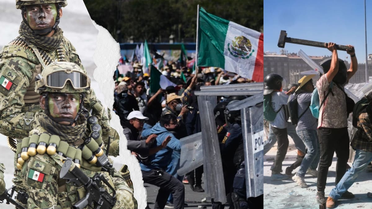Marcha de la Generación Z y desfile militar coinciden en la CDMX en un clima de alta tensión social.